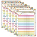 Smart Poly Chart, Confetti Dry Erase Incentive Chart, Pack of 6