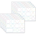 Smart Poly® PosterMat Pals™ Space Savers, 13" x 9-1/2", Shapes Tracing, Pack of 10