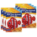 Pom Pon Animal Plate Kit, Clownfish, 7.5" x 8" x 1", 6 Kits