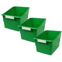 Tattle® Wide Shelf File, Green, Pack of 3