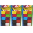 Non-Magnetic Mini Whiteboard Erasers, Assorted, 10 Per Pack, 3 Packs