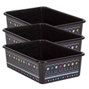 Chalkboard Brights Large Plastic Storage Bin, Pack of 3