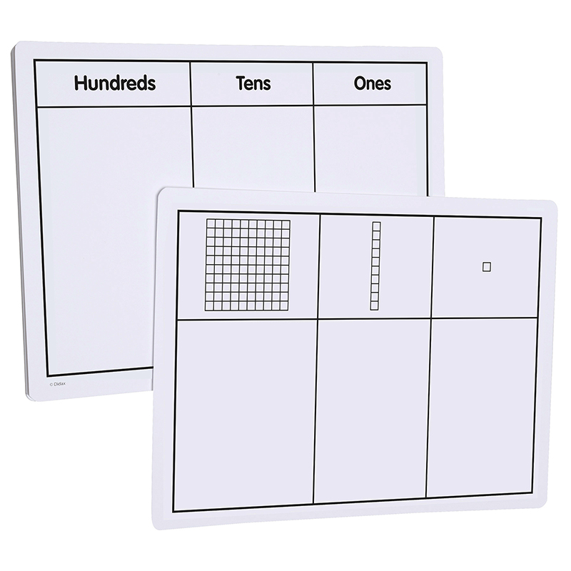 Write-On/Wipe-Off Base Ten Blocks, Set of 10