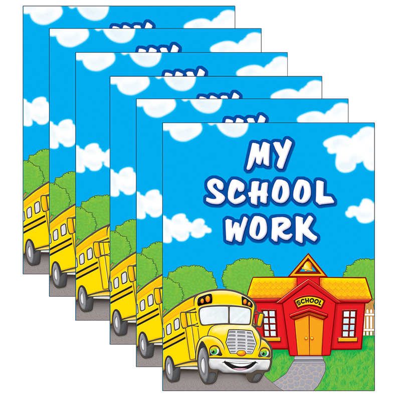 My School Work Pocket Folder, Pack of 6