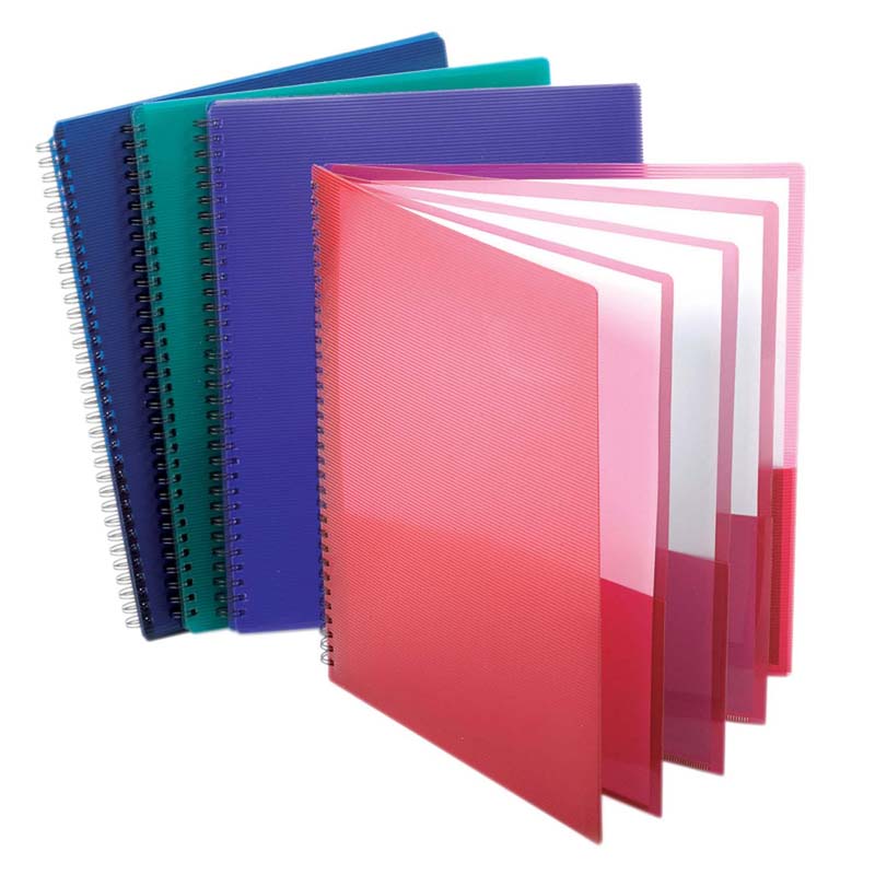 8-Pocket Poly Portfolios, Pack of 4