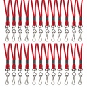 Standard Lanyard, Red, Swivel Hook, Pack of 24