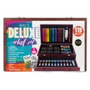 Deluxe Art Set in a Wood Organizer Case, 119 Pieces