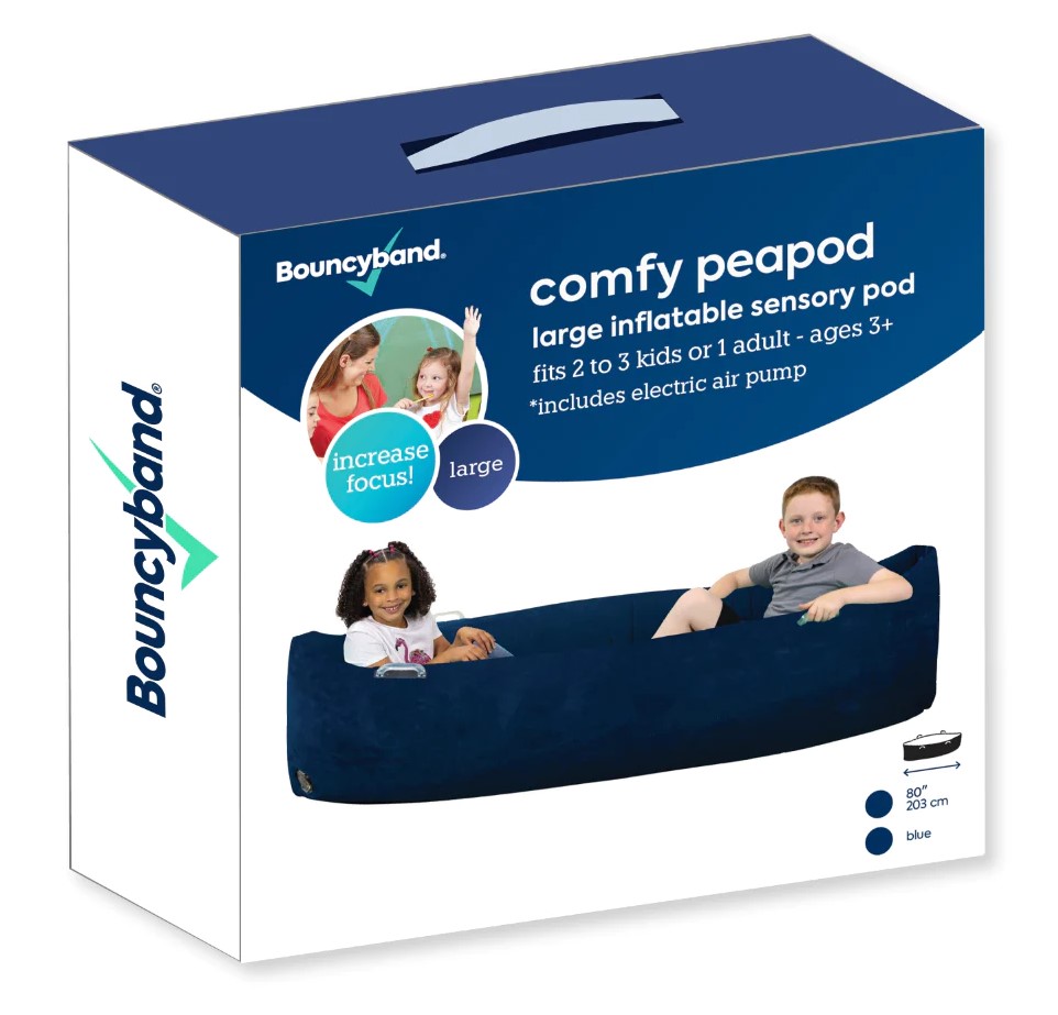 Comfy Peapod, Inflatable Sensory Pod , 80", Blue