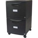 2-Drawer Mobile File Cabinet with Lock, Legal/Letter, Black