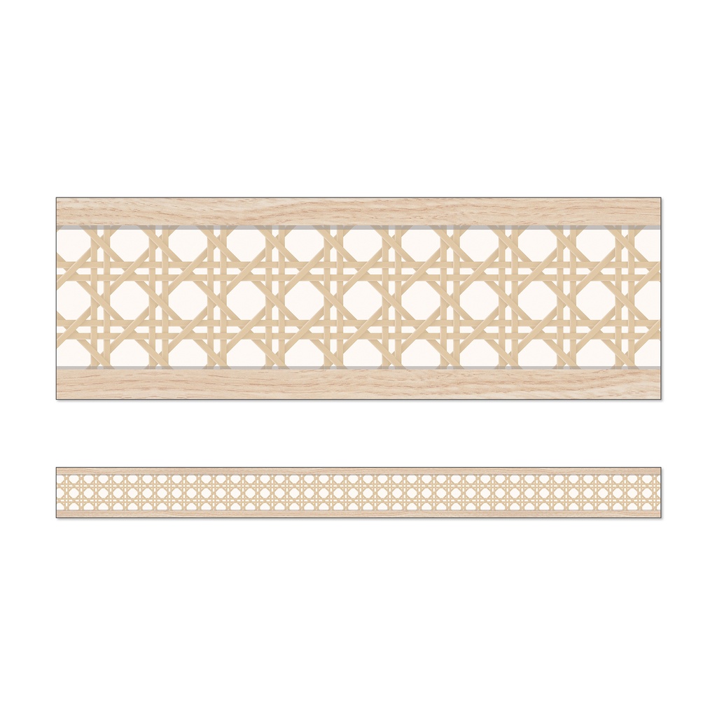 True to You Woven Cane Straight Bulletin Board Borders