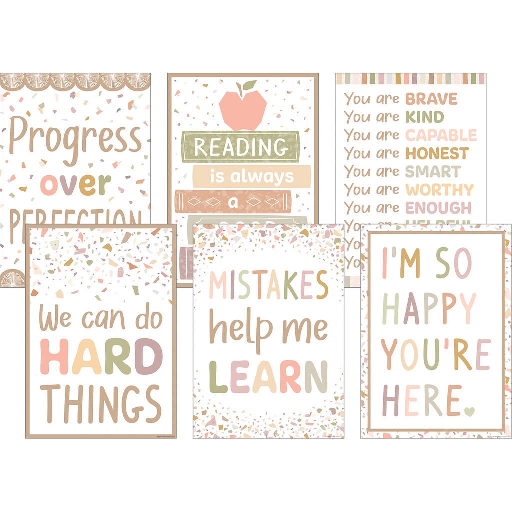 Terrazzo Tones Positive Poster Set (6)