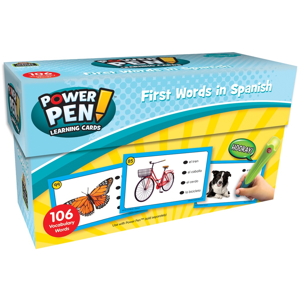 Power Pen Learning Cards: First Words In Spanish