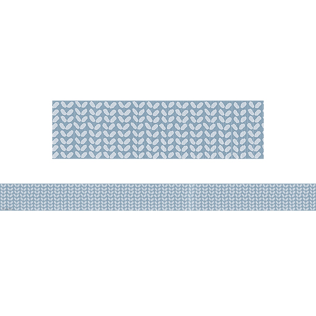 Classroom Cottage Blue Petals Straight Border Trim