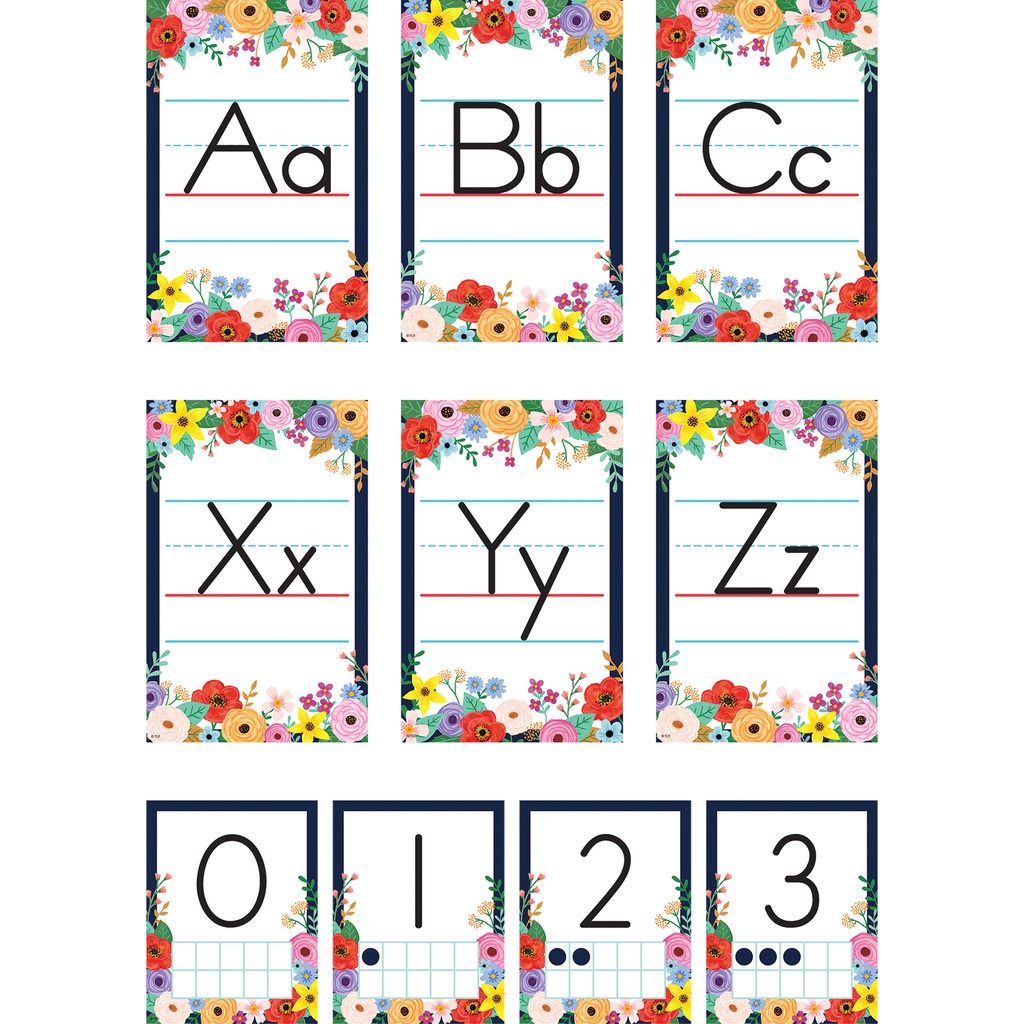 Wildflowers Alphabet Bulletin Board