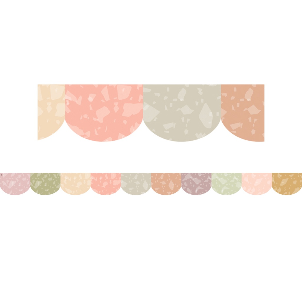 Terrazzo Tones Scalloped DieCut Border Trim