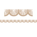 Natural Poms Scalloped DieCut Border Trim