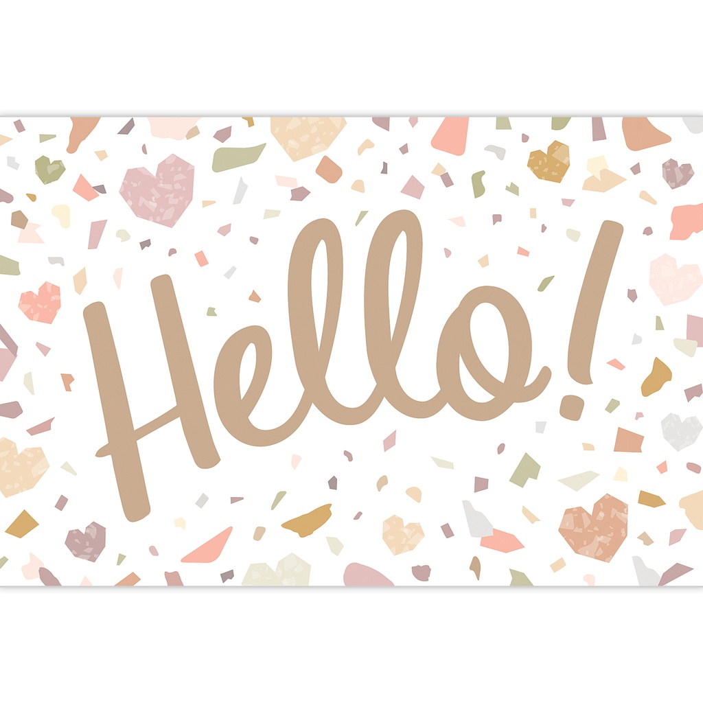 Terrazzo Tones Hello Postcards