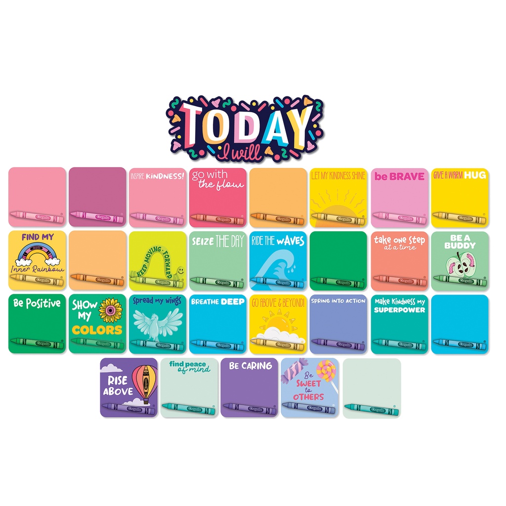 Crayola Colors of Kindness Today I Will Mini Bulletin Board Sets