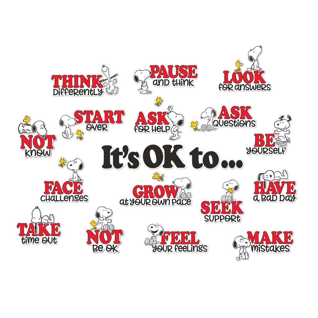 Peanuts Snoopy It's Ok to… Bulletin Board Sets