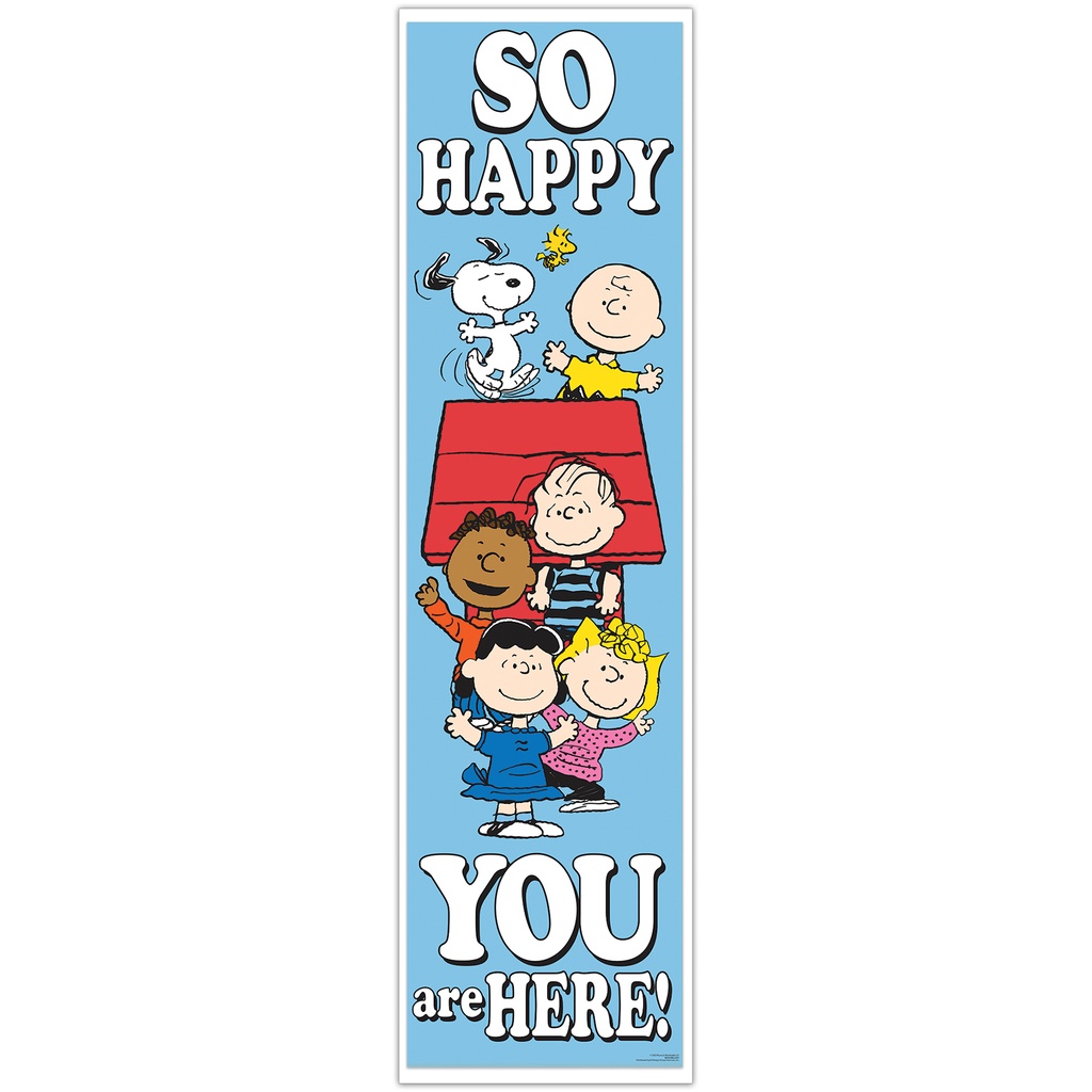 Peanuts So Glad You Are Here! Banners  Vertical