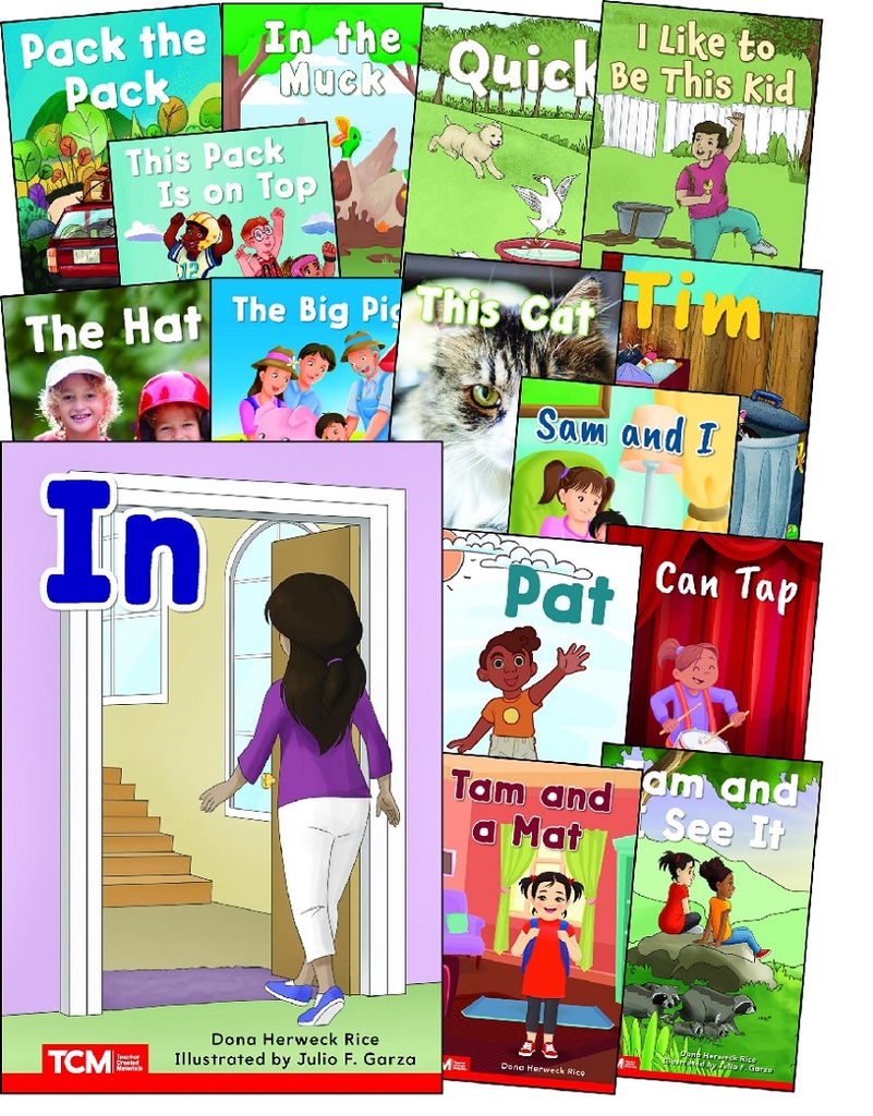 Decodable Books Grade PK-K Set 1: 15-Book Set