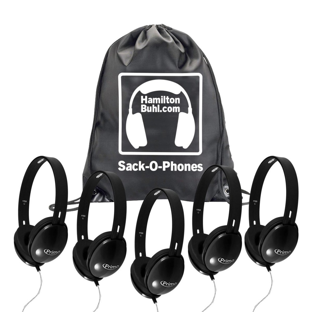 Sack-O-Phones™ with 5 Primo™ Headphones