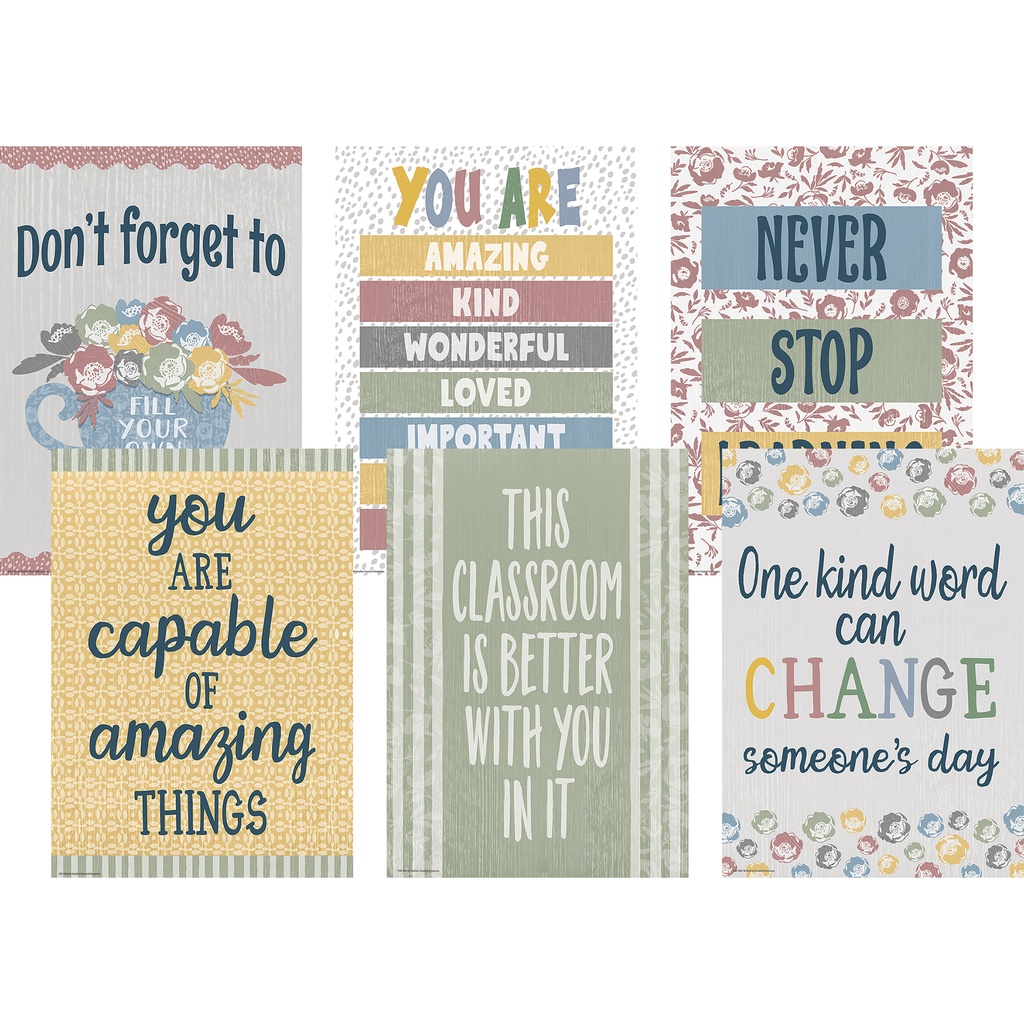 Classroom Cottage Positive Poster Set (6)