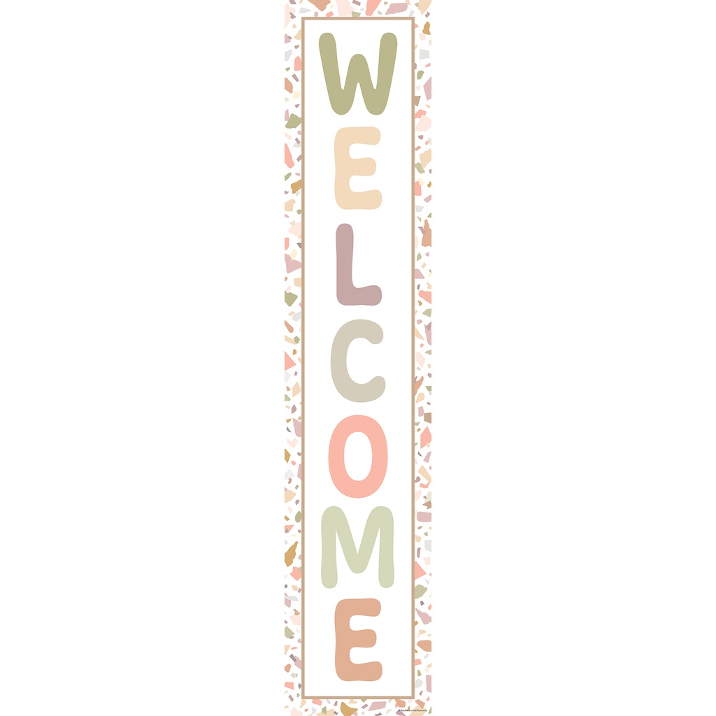 Terrazzo Tones Welcome Banner