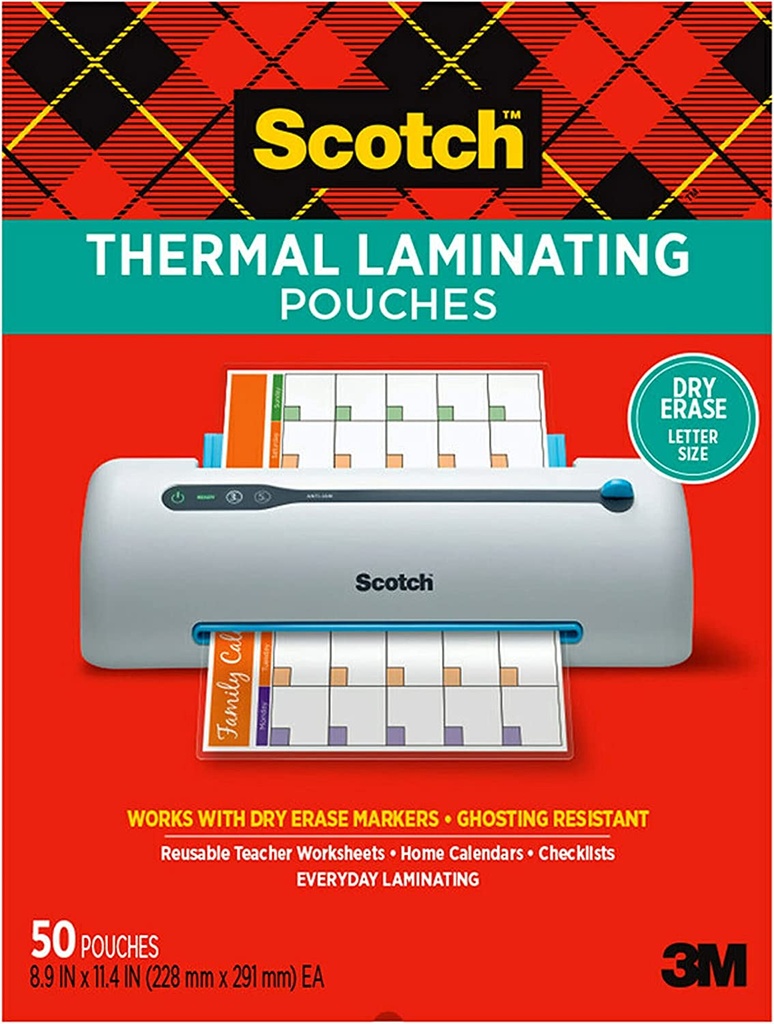 50ct Letter Size Scotch Thermal Laminating Pouches