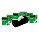 6ct 3/4" Magic Tape Rolls with Dispenser