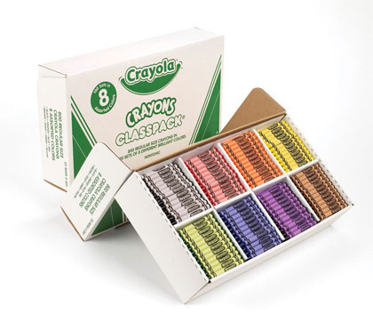 800ct 8 Color Crayola Crayon Classpack