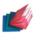 8 Pocket Poly Spiral Pocket Folder           Each