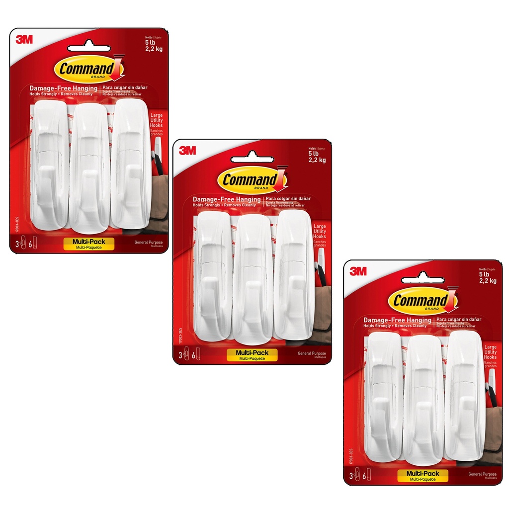 Command™ Large Utility Hooks Multi-Pack 9ct