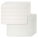 2-Sided Lined/Plain 9" x 12" Dry Erase Boards Pack of 6