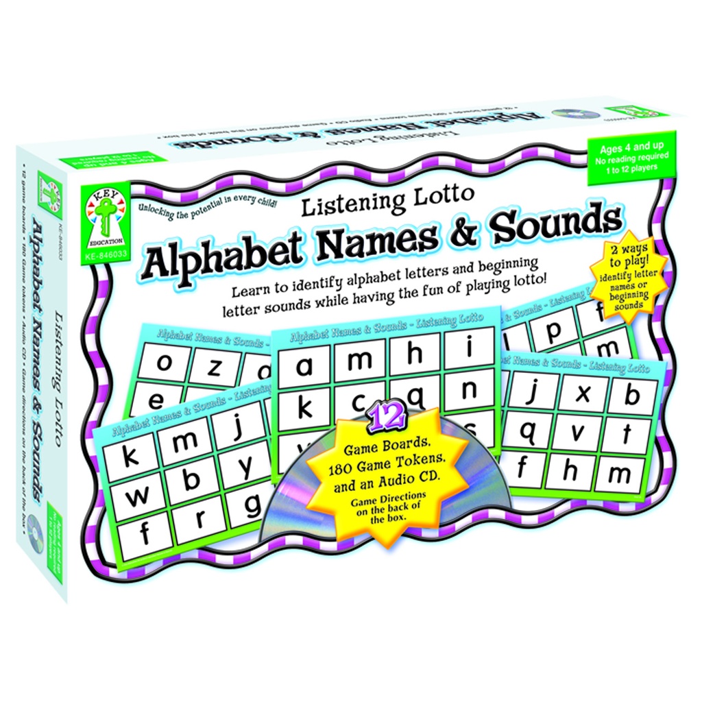 Listening Lotto: Alphabet Names & Sounds Board Game