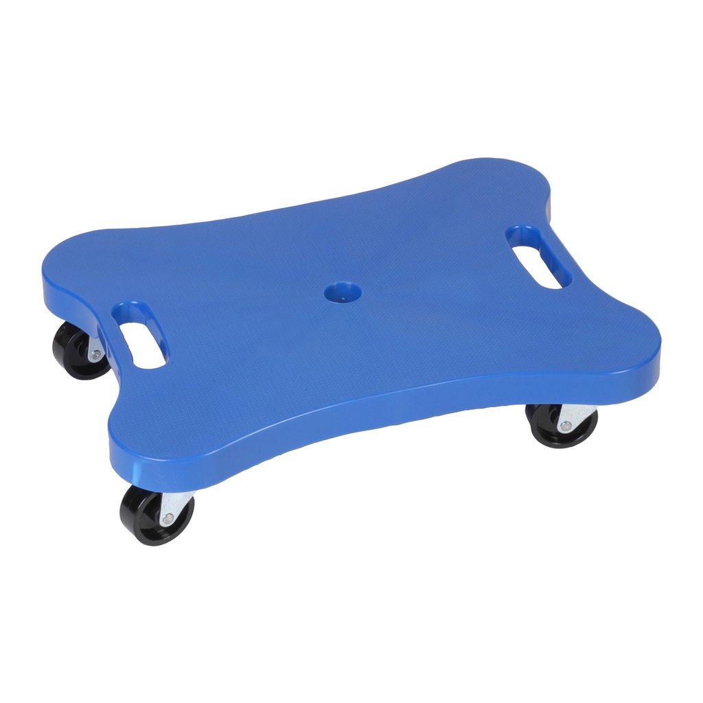 Blue Contoured Plastic Scooter with Handles