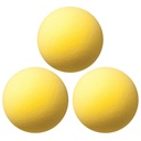 Yellow 7"Uncoated Regular Density Foam Balls 3ct