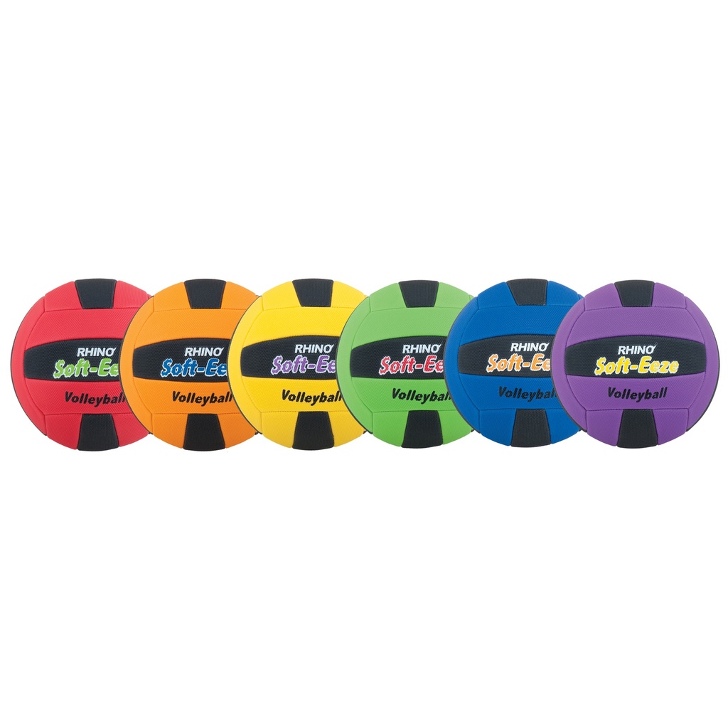 Rhino® Softeeze Volleyball Set of 6 in Assorted Colors