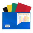 Assorted Two-Pocket Heavyweight Poly Portfolio Folders 10ct