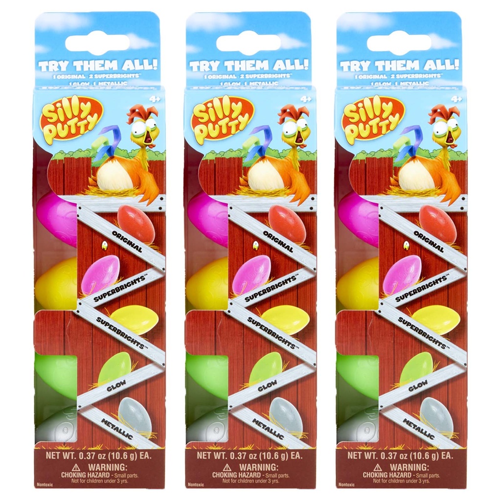 Silly Putty Eggs Party Pack, 5 Per Pack, 3 Packs