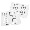 Write-On/Wipe-Off Ten-Frame Mats Set of 20