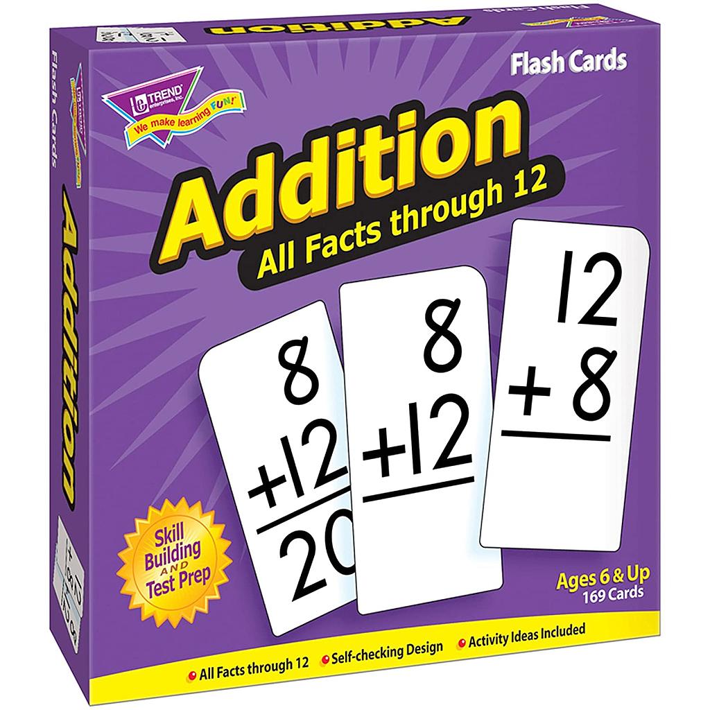 Addition 0-12 All Facts Skill Drill Flash Cards