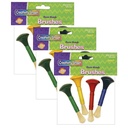 12 Door Knob Handle Beginner Paint Brushes in 4 Assorted Colors