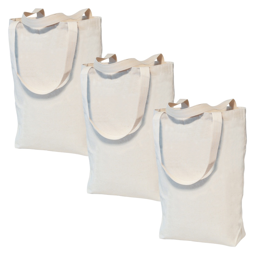 Large Canvas Tote Bags Pack of 3