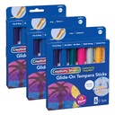 18 Metallic Glide-On Tempera Paint Sticks in 6 Colors