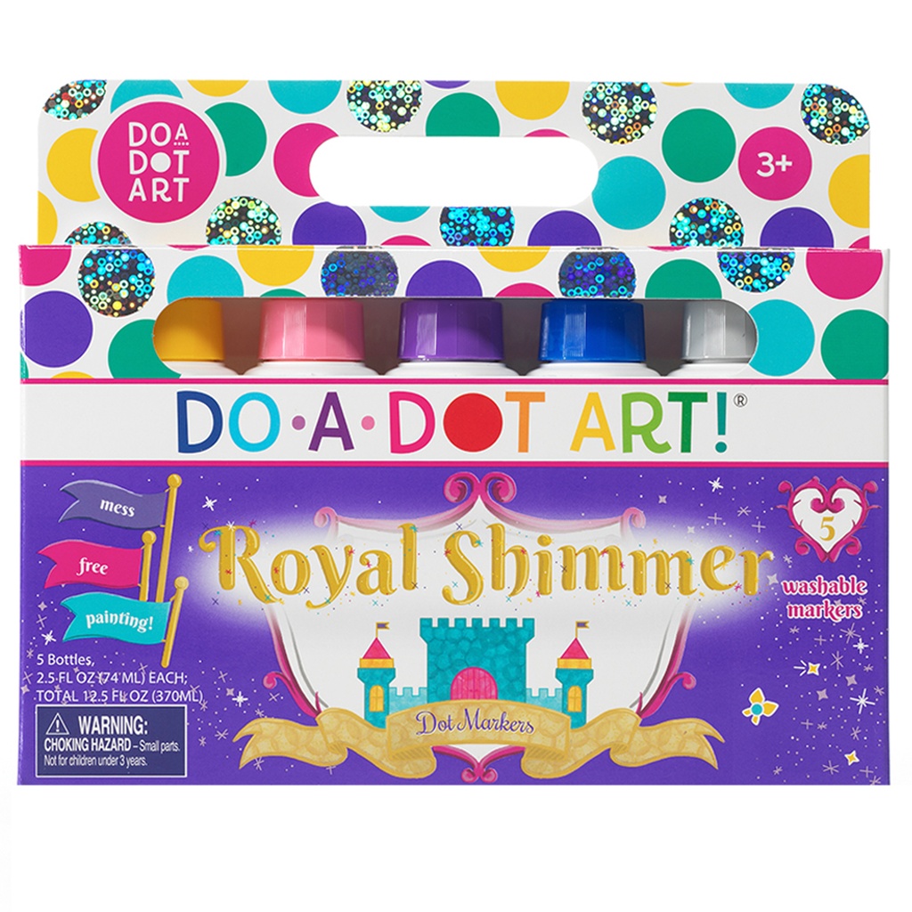 Washable Royal Shimmer Dot Markers 5 Colors