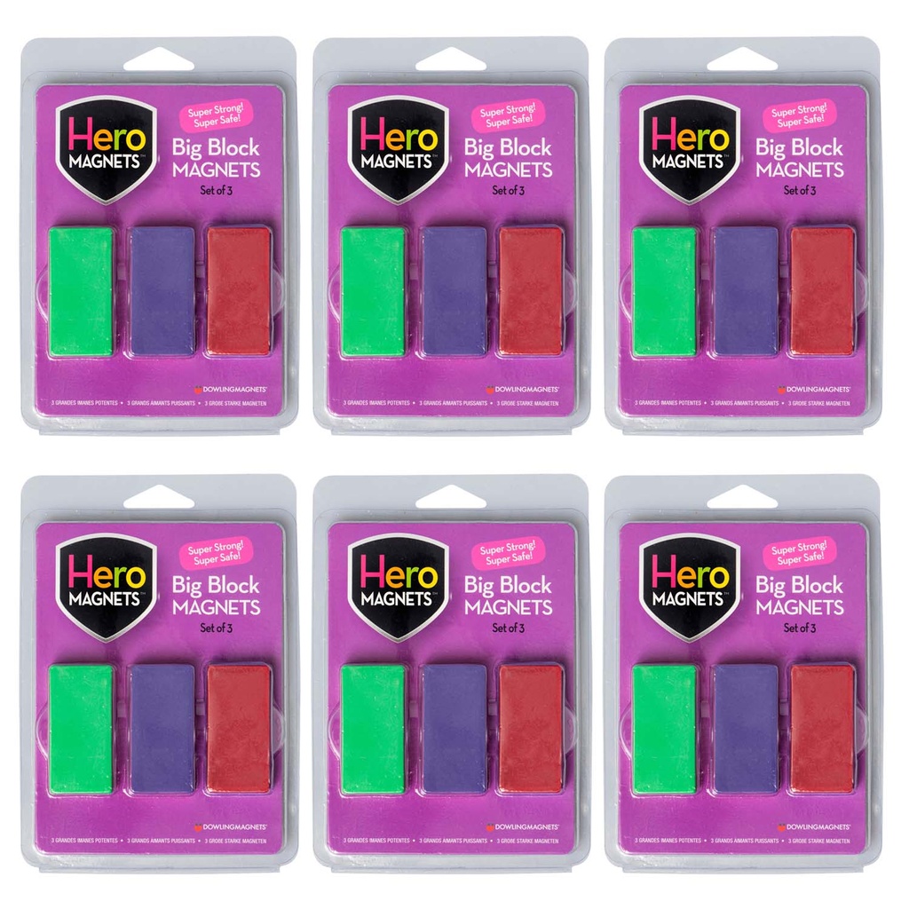 Big Block Hero Magnets 18ct