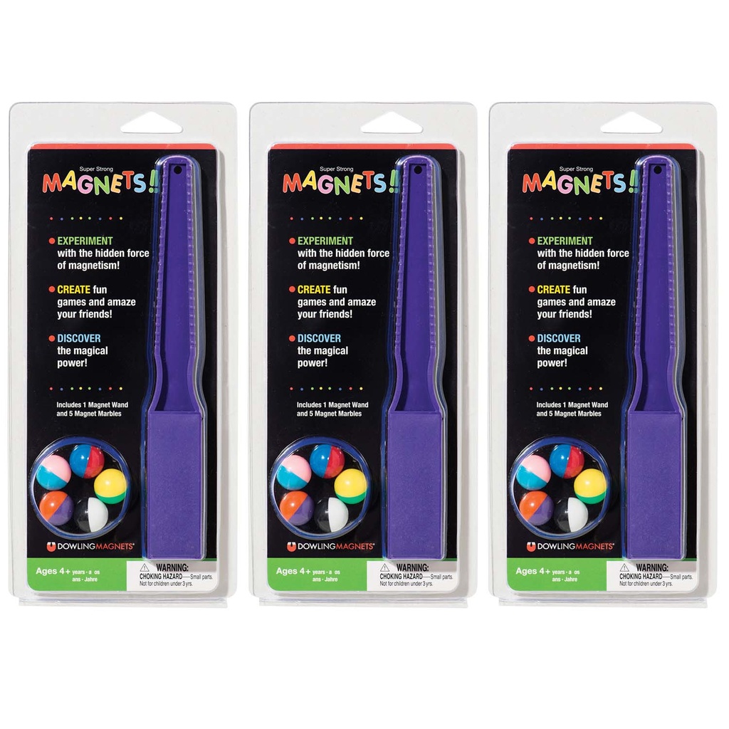 Magnet Wand & 5 Magnet Marbles 3 Sets