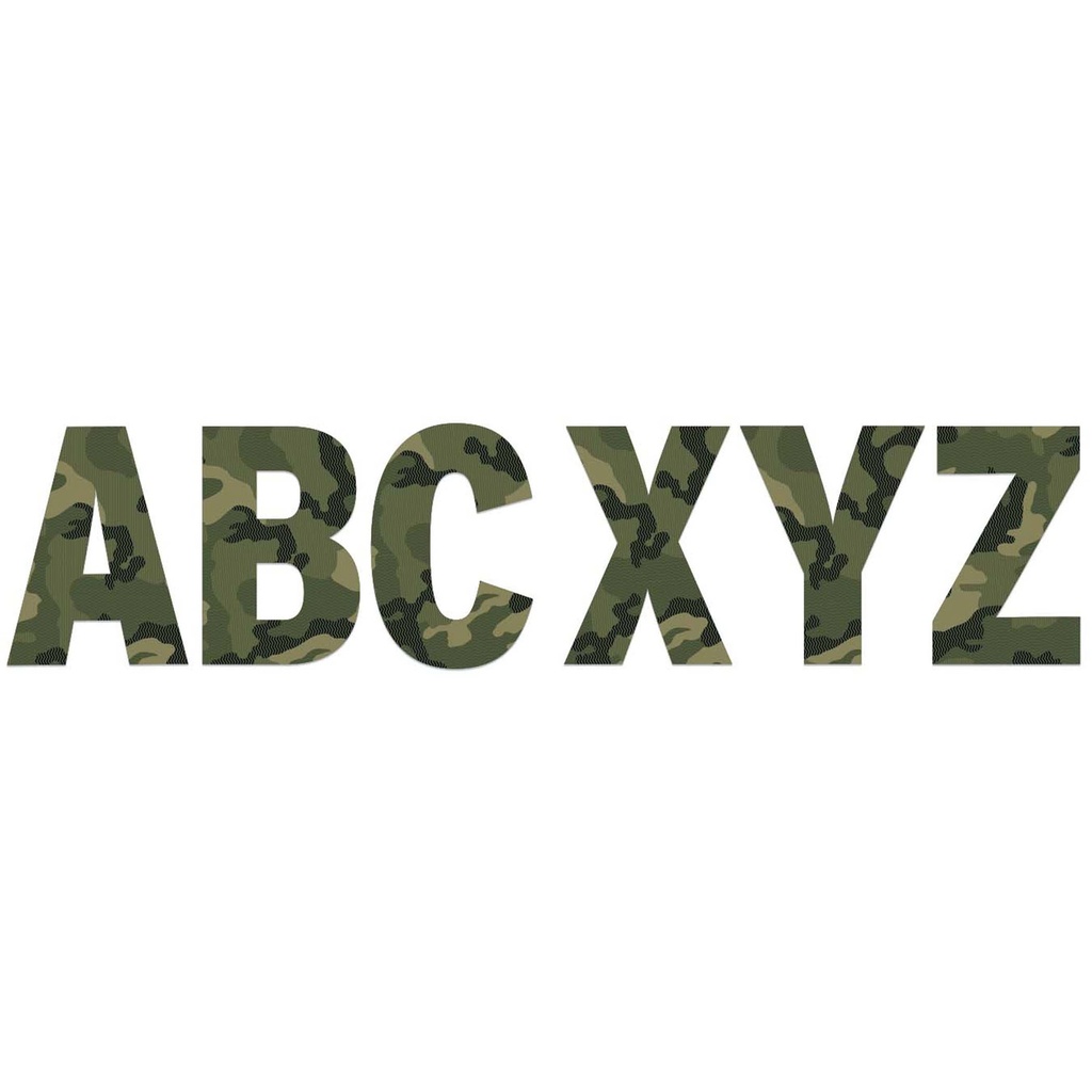 Classic Camo 7" Deco Letters