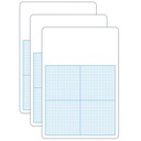 11" x 16" 0.25" Graph Dry Erase Boards Pack of 3